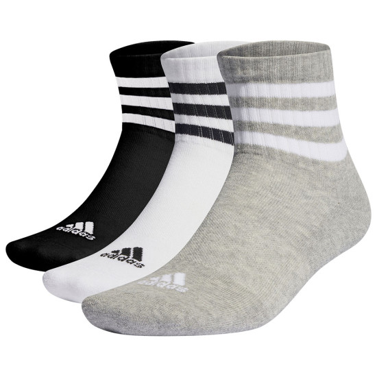 Adidas Κάλτσες 3-Stripes Cushioned Sportswear Mid-Cut Socks 3 pairs